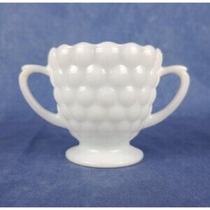 Anchor Hocking White Milk Glass Sugar Cup Decorative Cup Small Bowl With Handles